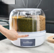 Круглый органайзер для круп и сыпучих продуктов с дозатором на 6 л. 360&deg; 07252 фото 6