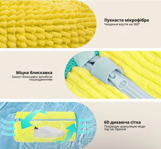 Чохол для прання взуття в пральній машині Bodasan з мікрофібри 00404 фото