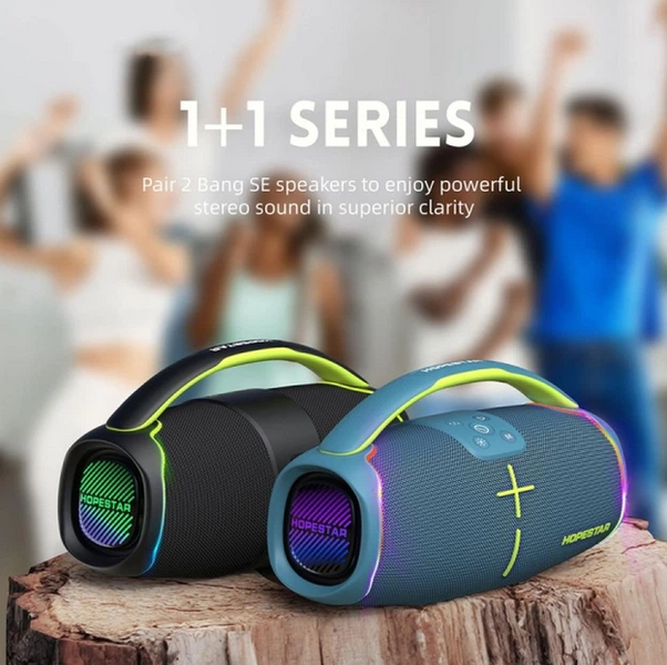 Портативная колонка Bluetooth HOPESTAR H61 50W, 6000mAh Черная 00553 фото