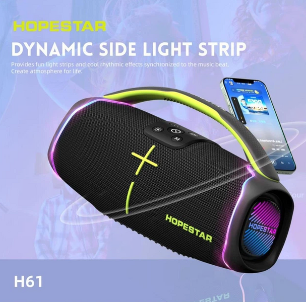 Портативная колонка Bluetooth HOPESTAR H61 50W, 6000mAh Черная 00553 фото
