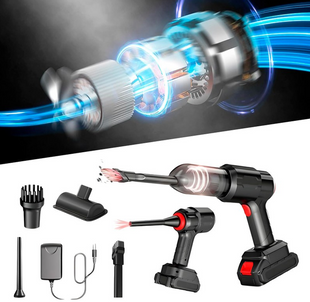 Портативний автомобільний пилосос Car Vacuum Cleaner 1200MAh, MA616 12616 фото