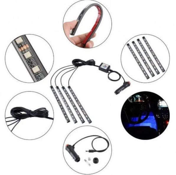 Універсальна RGB led-підсвітка з мікрофоном 08097 фото