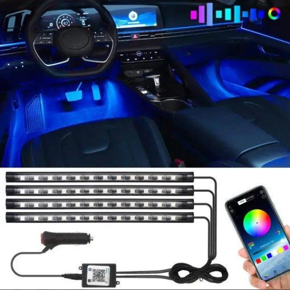 Універсальна RGB led-підсвітка з мікрофоном 08097 фото