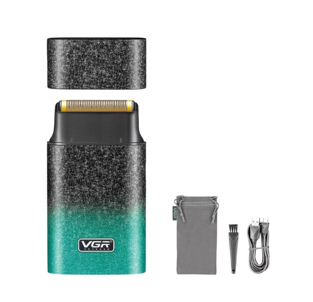 Бритва шейвер VGR V-326 GREEN, 4500RPM, LED-дисплей, вологозахист 07011 фото