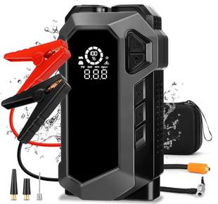 Пусковое автомобильное устройство для аккумулятор+Компресор JUMP STARTER 18B 4IN1 Черное 10411 фото