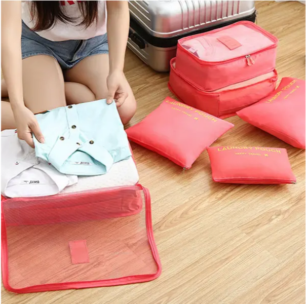 Дорожные органайзеры для путешествий Laundry Pouch 6 шт  06114 фото