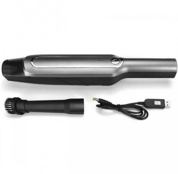 Пылесос автомобильный Car vacuum 888 + 2 насадки / Беспроводной портативный пылесос для авто 08032 фото
