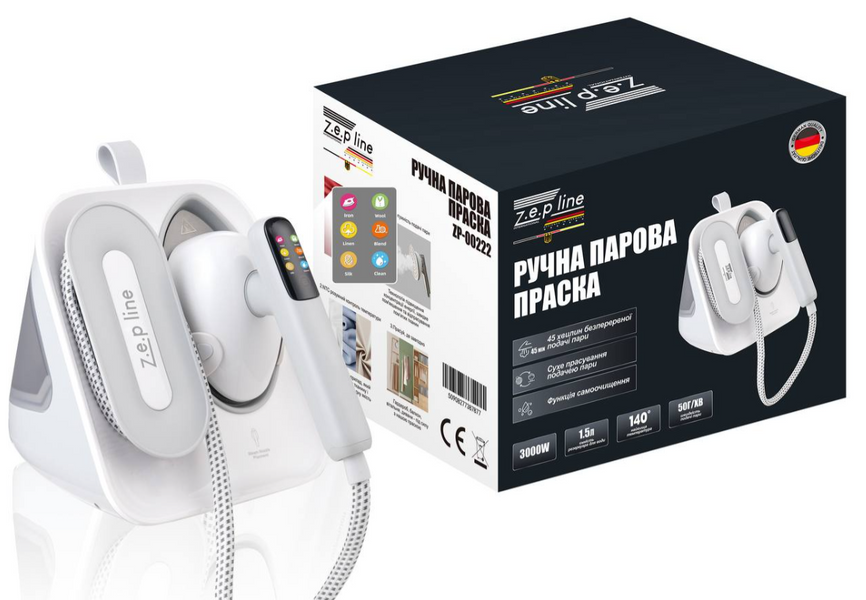 Ручна парова праска 3000Вт Zepline ZP-00222 Червоний 02222 фото