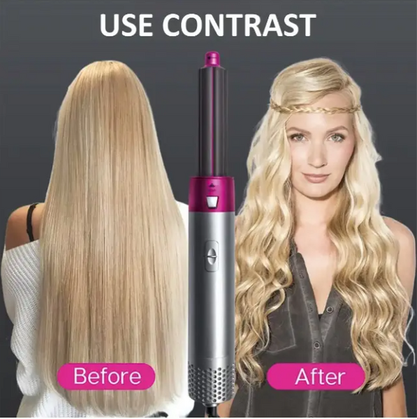 Повітряний мультистайлер Hot Air Styler 5 в 1 для різних типів волосся з насадками для сушіння, випрямлення, надання об'єму 15434 фото