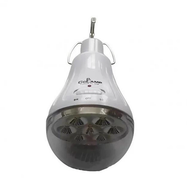 Портативная светодиодная лампа с солнечной панелью Solar Light CL-028 7L лампочка с крючком 03449 фото