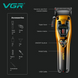 Акумуляторна машинка для стрижки (clipper) VGR V-668, VECTOR MOTOR 8000-11000 RPM, 6 насадок, LED display 10428 фото 3