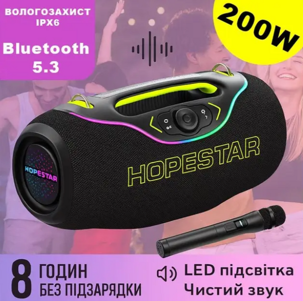 Колонка Bluetooth Hopestar A6 CLUB 200W с микрофоном 90802 фото