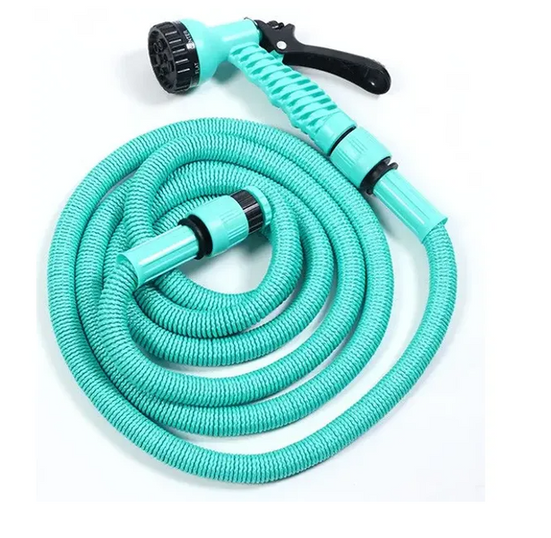 Поливальний розтягувальний шланг EXPANDABLE GARDEN HOSE K-50FT (15 м) з розпилювачем і перехідником 17117 фото