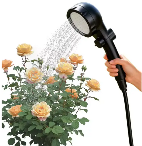 Переносной аккумуляторный душ Electric Outdoor Shower с силиконовым шлангом, 2400 mAh Черный 01166 фото