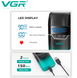 Електробритва VGR V-308 GREEN шейвер, подвійне лезо, 9000 RPM, LED-дисплей 15995 фото 8