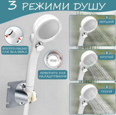 Портативний душ з акумулятором 4800 мА&middot;год, до +80&deg;, MY-880 / Мобільний душ для кемпінгу/Діш з індикатором температури 01165 фото