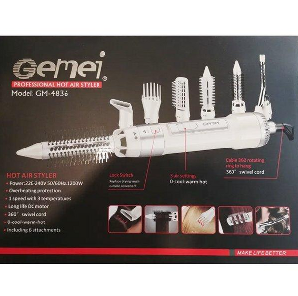 Фен стайлер для волосся 7 в 1 Gemei GM-4836 69015 фото