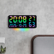 Годинник електронний настільний/настінні GH0750RGB з календарем, будильником, термометром 17853 фото 3
