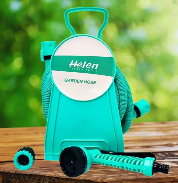 Поливочный шланг 10 м с катушкой и распылителем HELEN 17090 фото