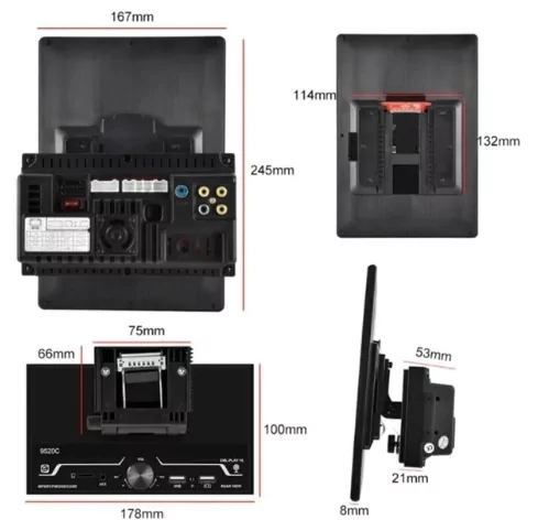 Автомагнітола 2Din Tesla Style 9520 з 9.5 дюймовим сенсорним HD-екраном підтримка Bluetooth і USB  07577 фото