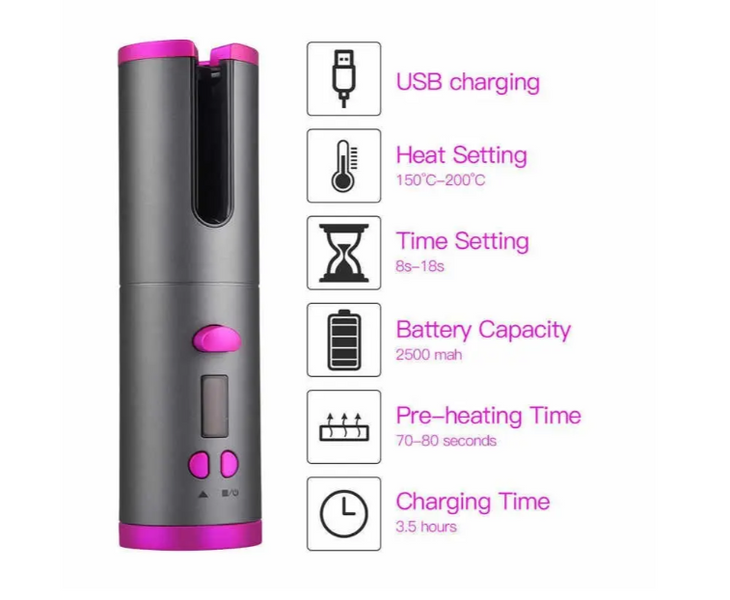 Беспроводной стайлер для завивки волос Ramindong Hair curler RD-060 66028 фото
