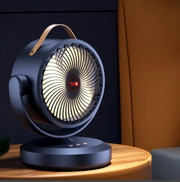 Акумуляторний мінівентилятор VU-05/FS-25 з поворотом/Вентилятор Mini fan з LED-підсвіткою і USB 17135 фото