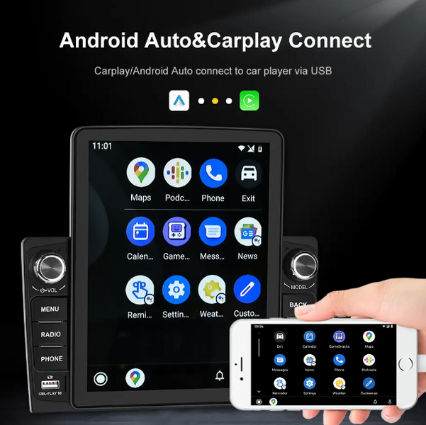 Автомагнітола Tesla Style 9582A 2din 9.5" GPS 2/16 GB Android 12 Black 10285 фото
