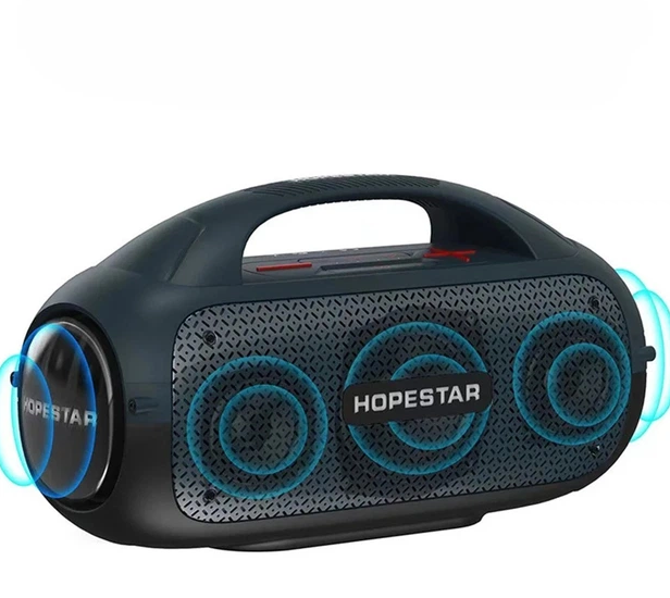 Портативная bluetooth колонка HOPESTAR A50 80W 12000mAh IPX6 + микрофон черный 91025 фото