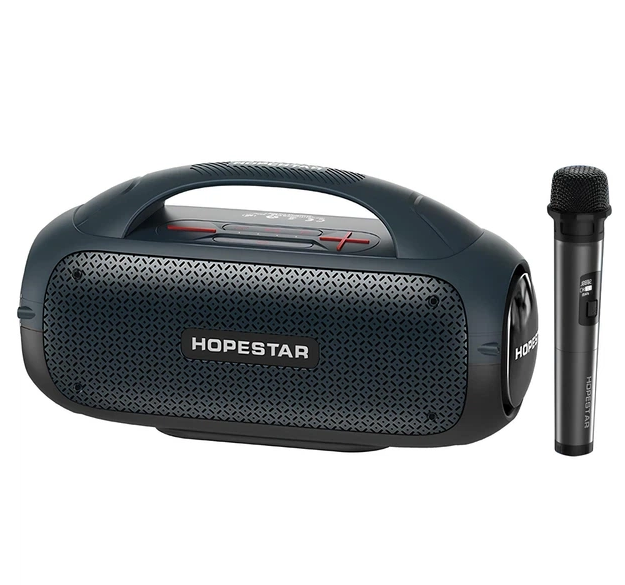 Портативная bluetooth колонка HOPESTAR A50 80W 12000mAh IPX6 + микрофон черный 91025 фото