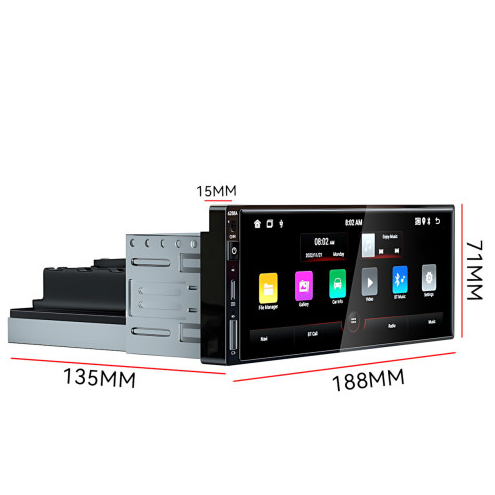 Магнітола універсальна екран 6,9" IPS 6288-A 1DIN 09080 фото