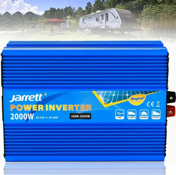 Автомобільний  перетворювач із USB Jarrett 12v-220 на 2000W Перетворювач напруги інвертор 02090 фото