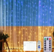 Гірлянда штора SFK-09 прапор України 3х3 метри з пультом USB 16906 фото 1