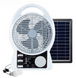 Вентилятор портативний Solar 5-в-1 6 Вт акумулятор 5500 мАч з Bluetooth, LED-підсвіткою, FM-радіо, powerbank, USB Type-C, білий 17199 фото 1