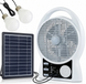 Вентилятор портативний Solar 5-в-1 6 Вт акумулятор 5500 мАч з Bluetooth, LED-підсвіткою, FM-радіо, powerbank, USB Type-C, білий 17199 фото 9