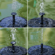 16см Фонтан садовый на солнечной батарее, + 6 насадок, Water Pump / Фонтан плавающий / Садовый фонтан 06550 фото 4