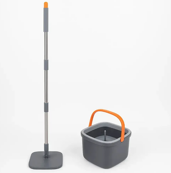 Швабра с бесконтактным отжимом и ведром 5,8л Square Spin Mop 13058 фото
