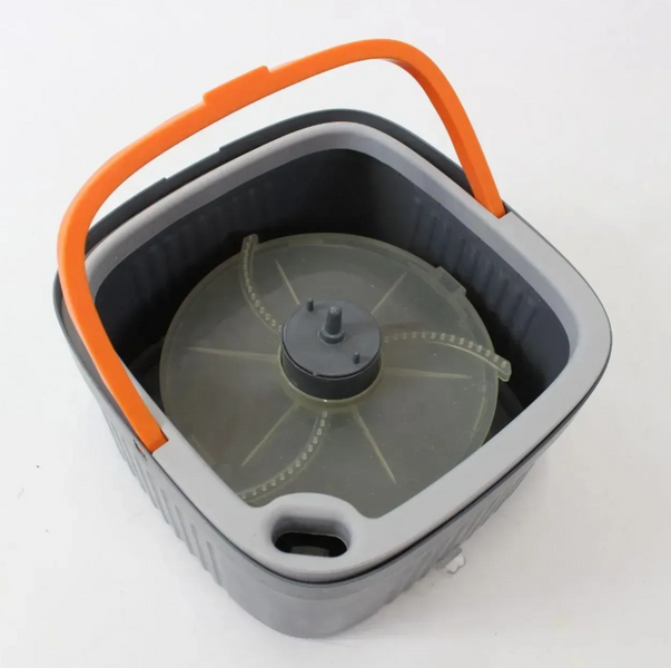 Швабра с бесконтактным отжимом и ведром 5,8л Square Spin Mop 13058 фото