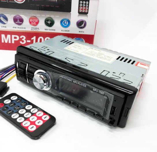 Автомагнітола 50 Вт 1 DIN MP3 1095 BT 7336 з пультом і знімною панеллю/ Магнітола/ Магнітофон у машину 07336 фото