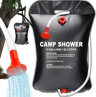 Портативний похідний душ 20 л, чорний Solar Shower 06589 фото