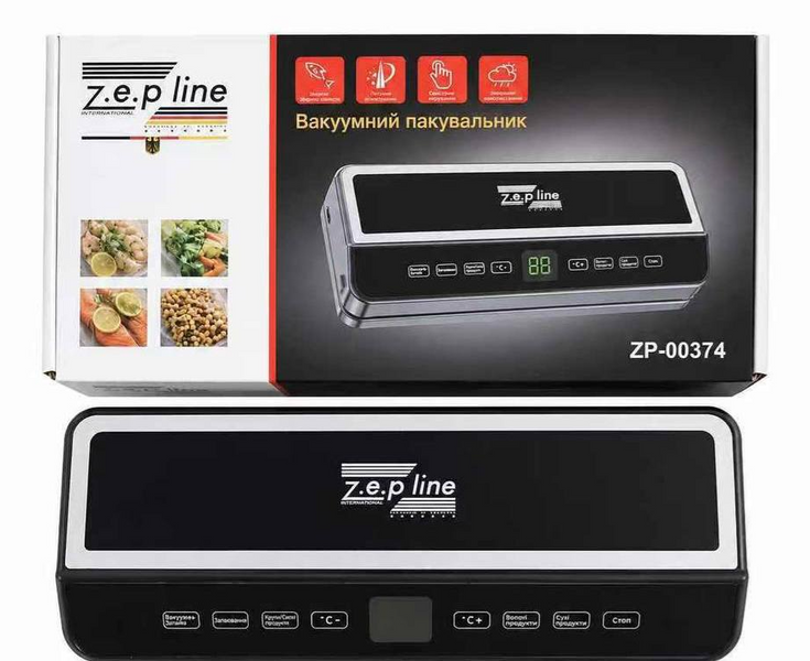 Вакуумный упаковщик ZP-00374 с LED дисплеем и резаком 00374 фото