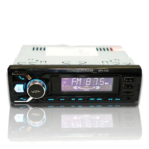 Автомагнітола MP3 3100 Bluetooth 50 Вт 1 DIN з USB та AUX 08473 фото