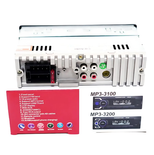 Автомагнітола MP3 3100 Bluetooth 50 Вт 1 DIN з USB та AUX 08473 фото