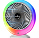 Настольный вентилятор с подсветкой Mini fan VU-04 &bull; Мини вентилятор с батареей 1200 мАч, LED подсветкой и 3 режимами обдува 17134 фото 6