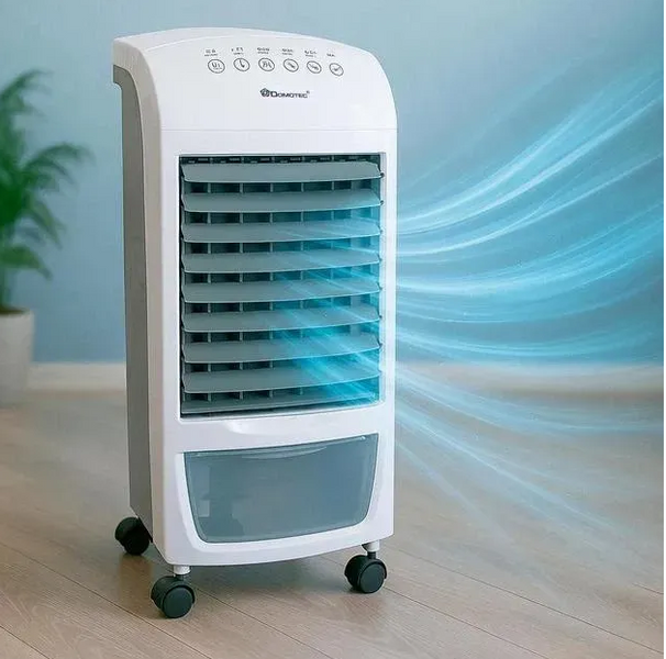 Портативный охладитель воздуха с пультом, контейнером для льда 4л, 60W, Domotec MS-1628 / Портативный кондиционер 10040 фото