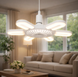 LED лампа з вентилятором AY1033 60W E28 складна стельова з охолодженням пластикова біла 17069 фото 5