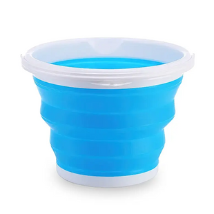 Відро 10 літрів туристичне складане Collapsible Bucket силіконове 07106 фото