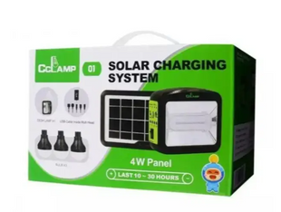 Фонарь CL-01 Power Bank (6000 mAh) с солнечной панелью + лампочки 3 шт 6W 3.7V 00760 фото