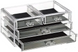 Акриловый настольный органайзер для косметики Cosmetic Organizer Makeup Container Storage Box 4 Drawer 03141 фото 4
