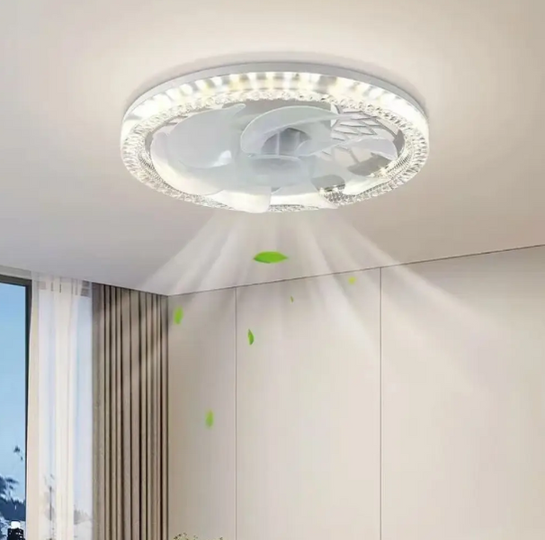 Лампа - вентилятор в патрон+пульт LED AY1035. Потолочный светильник 45W 4 скорости 17695 фото