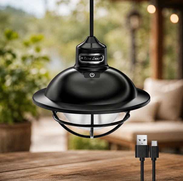 Лампа-фонарь подвесная SSP-10/LY13 / Аккумуляторный ретро LED-светильник / Лампа для кемпинга с USB-зарядкой 17830 фото